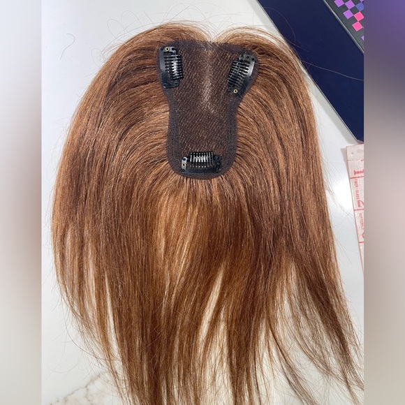 💯% 10” HUMAN Hair, center part, Brown/Auburn - Picture 8 of 9